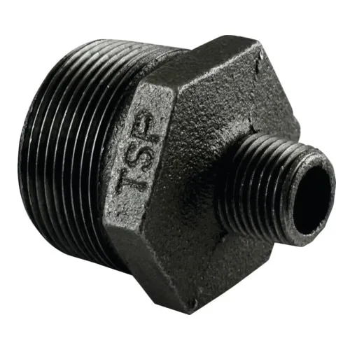 Niplu redus fonta 3/4”-1/2” negru