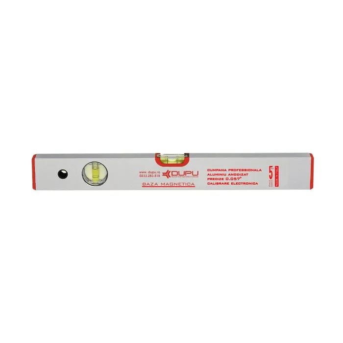 Nivela cu bula, magnetica, Dupu 452120, cu 2 indicatori, din aluminiu, 1200 mm