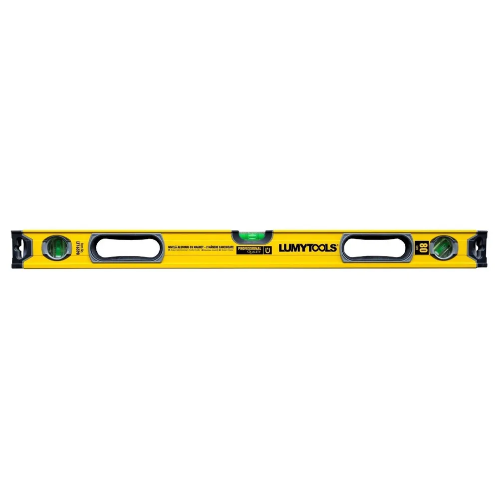 Nivela cu bula, magnetica, Lumytools LT16598, cu 3 indicatori, din aluminiu, 800 mm
