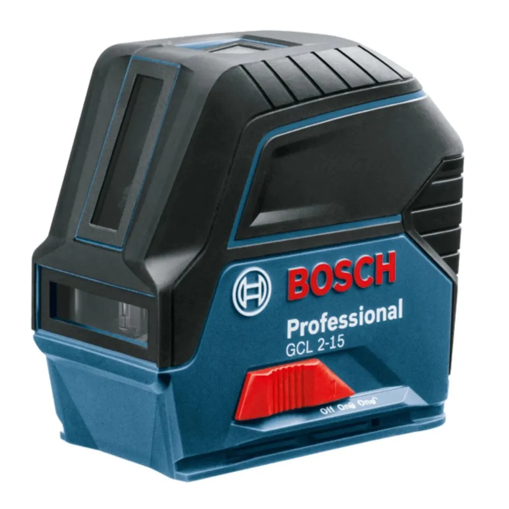 Nivela cu laser, cu linii in cruce, lumina rosie, Bosch Professional GCL 2-15, cu autonivelare, 15 m, cu suport si geanta