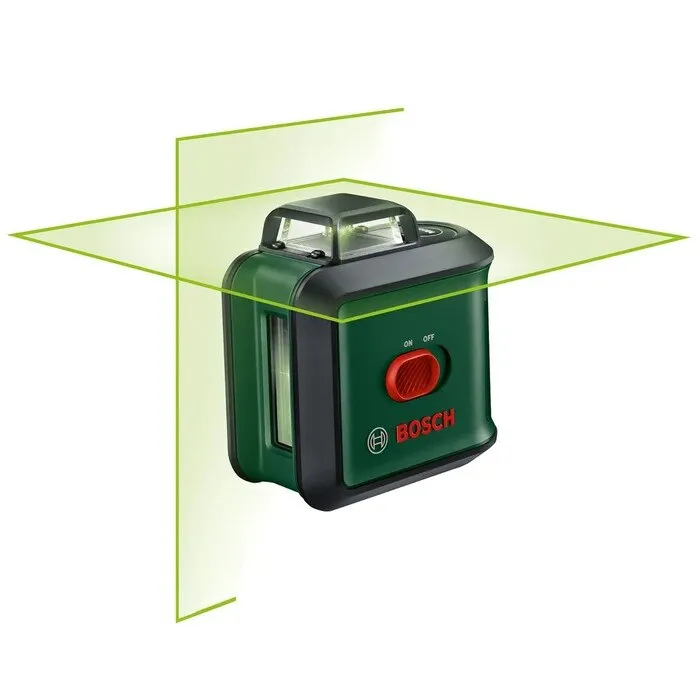 Nivela cu laser, cu linii in cruce, lumina verde, Bosch Universallevel 360, cu autonivelare, 24 m, cu stativ si geanta