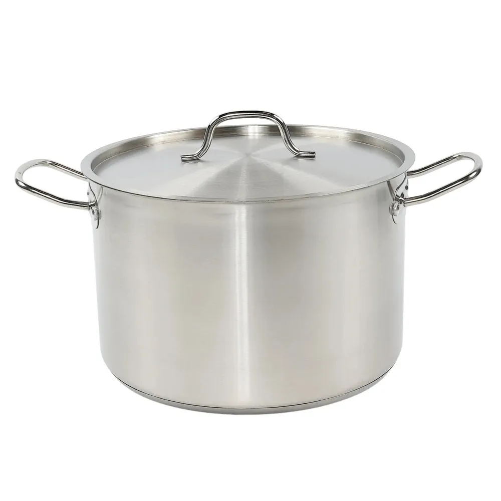 Oala CW-C-042, cu capac, inox, 9 l, 26 cm, argintiu