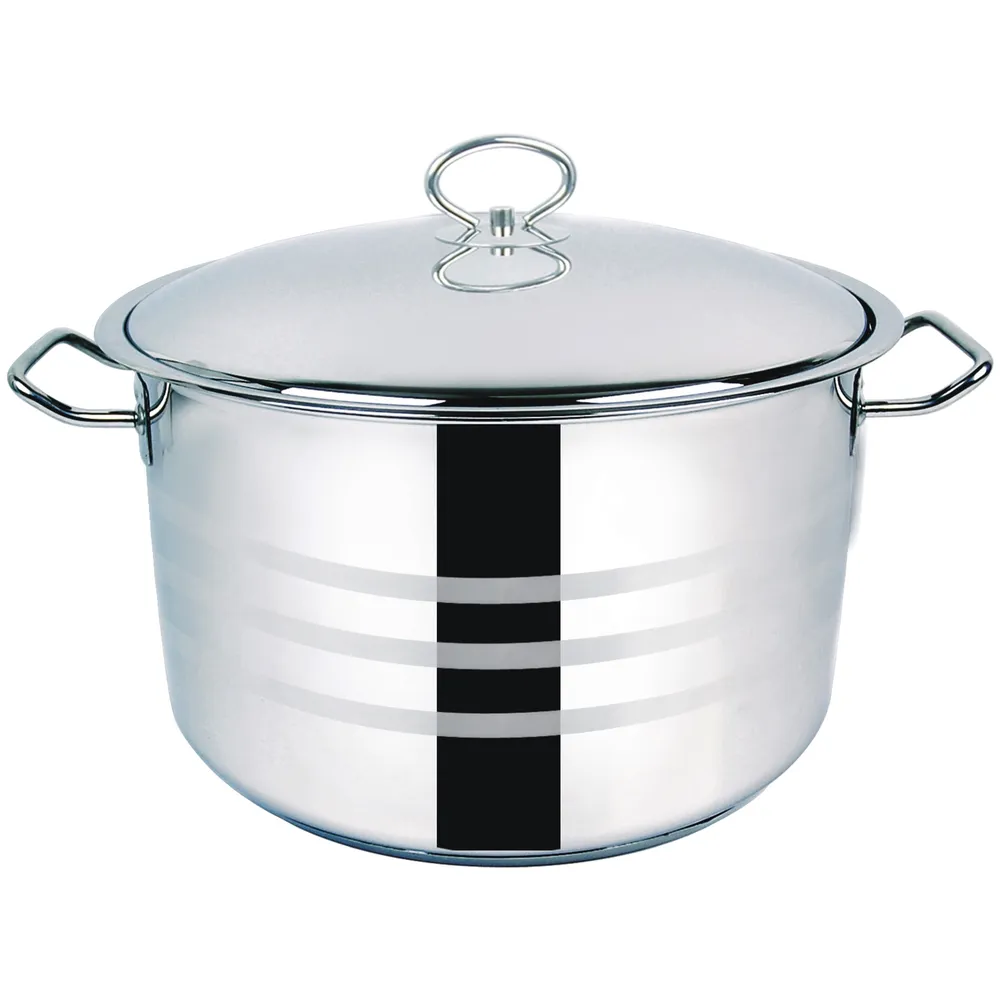 Oala inox, cu capac, baza 5 straturi, 17.5 L, 32 cm