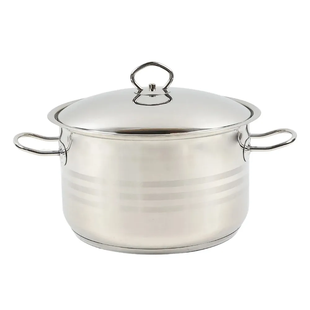 Oala inox, cu capac, baza 5 straturi, 8 L, 26 cm