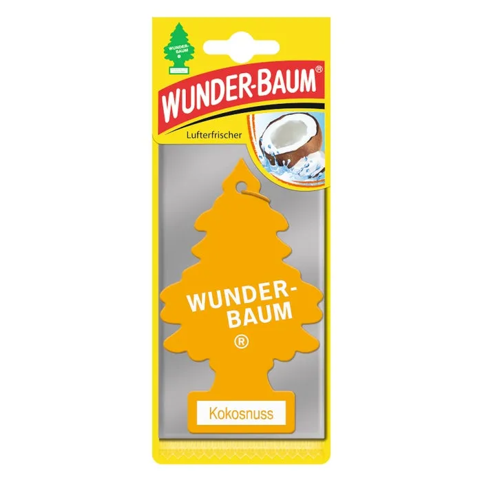 Odorizant auto, bradut, Wunder - Baum, Nuca de cocos, 7.6 x 0.3 x 19 cm