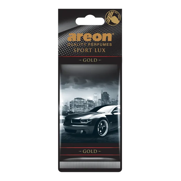 Odorizant auto, card, Areon Sport Lux, Gold, 19 x 7.5 x 0.5 cm