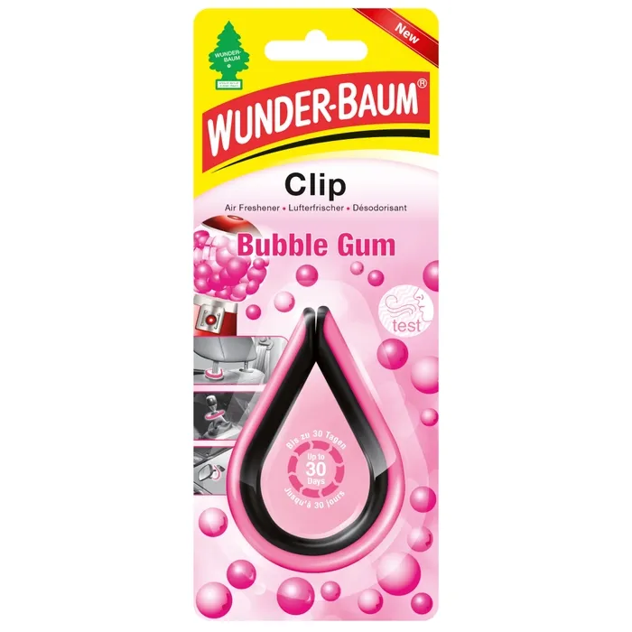 Odorizant auto, colier, Wunder - Baum, Clip, Bubble Gum, 19 x 7.5 x 1 cm