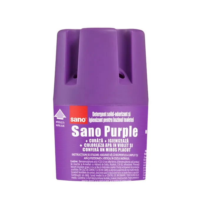 Odorizant bazin wc Sano Purple, solid, 150 g