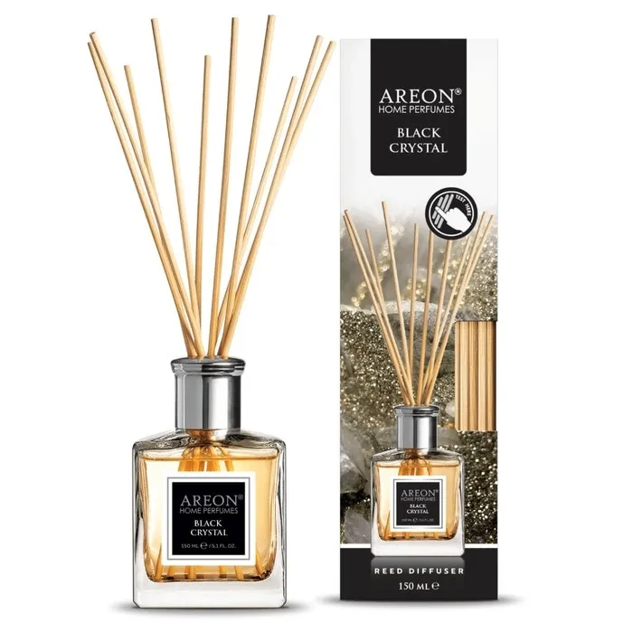 Odorizant camera cu betisoare, Areon, Black Crystal, eucalipt + pin + patchouli, 150 ml