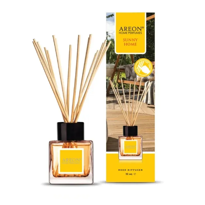 Odorizant camera cu betisoare, Areon, Sunny Home, flori dulci + fructe, 50 ml