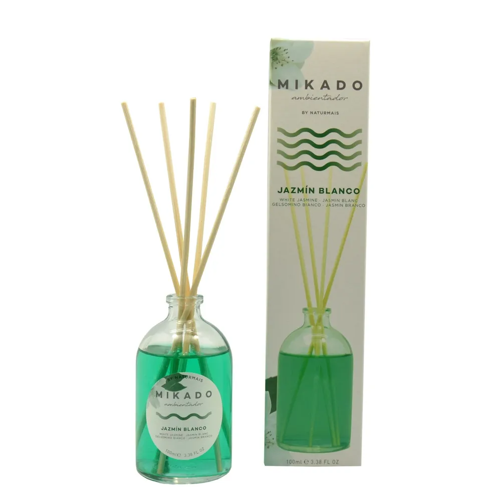 Odorizant camera cu betisoare, Mikado, Jazmin Blanco, 100 ml