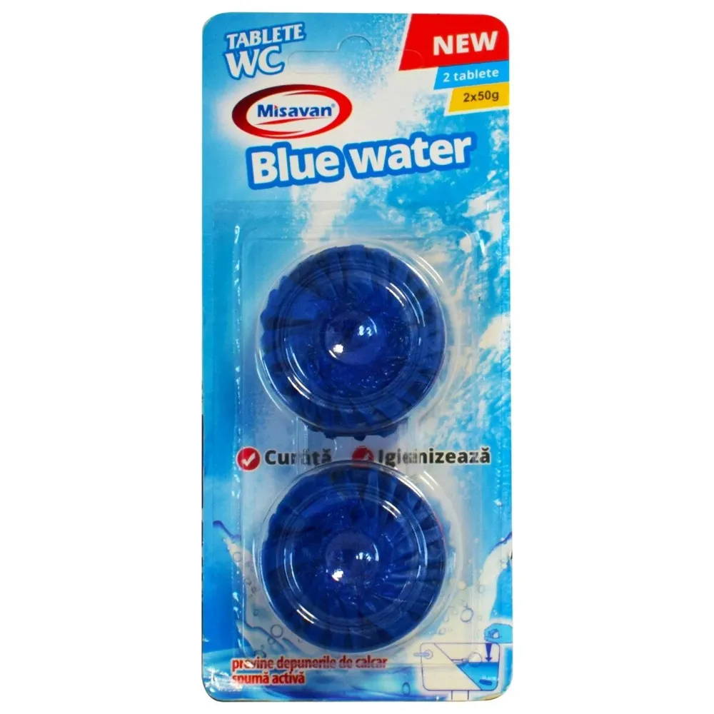 Odorizant pentru bazin toaleta Misavan, albastru, 2 x 50 g