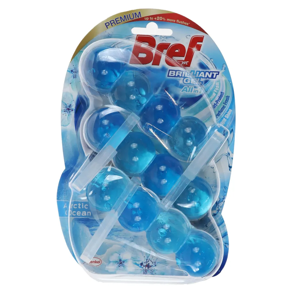 Odorizant wc baie Bref Brilliant Artic Ocean, 3 x 42 g