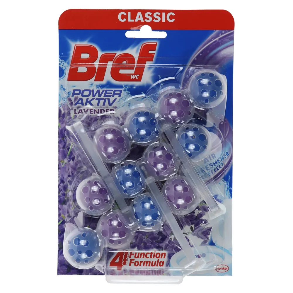 Odorizant wc baie Bref Power Aktiv Lavender, 3 x 50 g