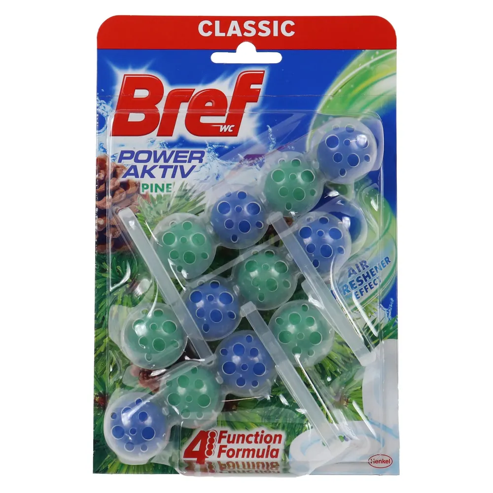 Odorizant wc baie Bref Power Aktiv Pine, 3 x 50 g