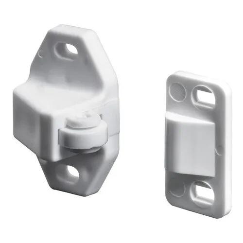 Opritor de usa cu rola Hettich 19x35x27 mm, plastic alb, pachet 10 bucati