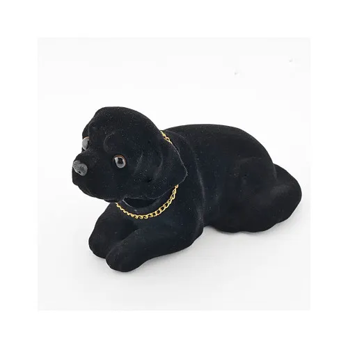 Ornament caine cu capul miscator, culoare neagra