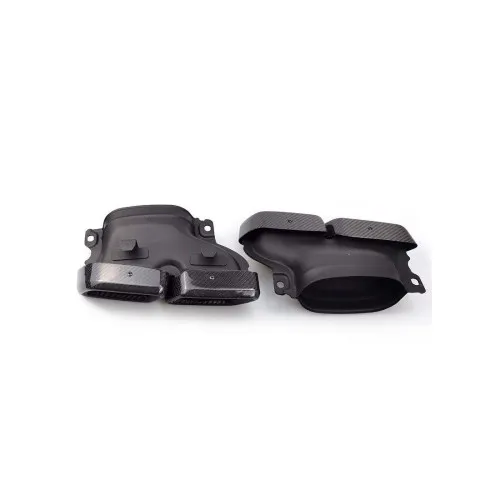 Ornament de toba compatibil Mercedes AMG GLC , GLE, Clasa C W205 W206,Clasa E,Clasa S -Carbon Lucios — imaginea 2