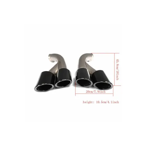 Ornament de toba compatibil Porsche Cayenne 92A Facelift (10/2014-2017) GTS Design -Negru — imaginea 4