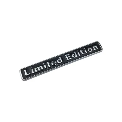 Ornament metalic auto Limited Edition aluminiu crom cu negru 22x2.7 cm
