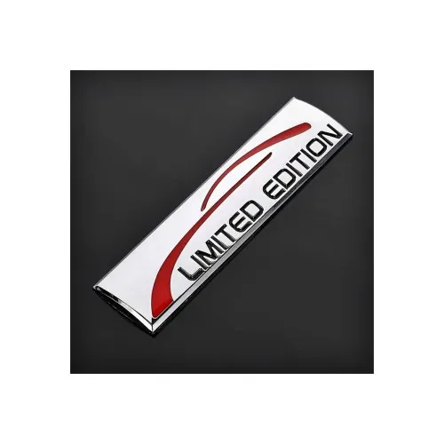 Ornament metalic auto "Limited Edition" cromat 9x2.4cm — imaginea 2