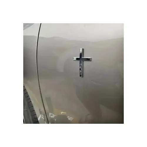 Ornament metalic "CRUCE" Cromat 4.8cmx6.5cm — imaginea 4
