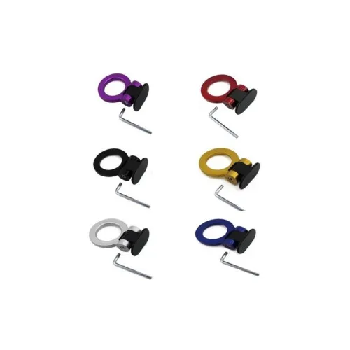 Ornament racing carlig remorcare negru argintiu rosu albastru