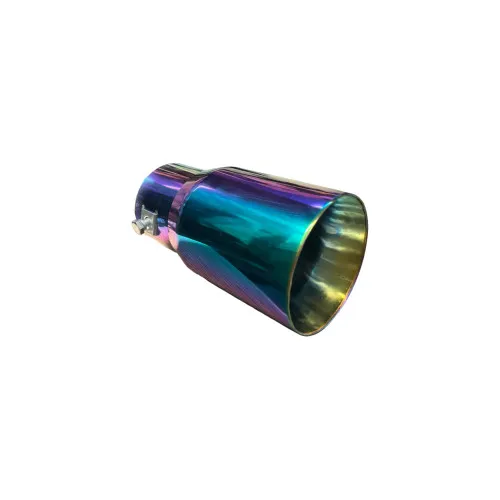 Ornament toba colorat inox universal sport tuning intrare 60mm iesire 70mm lungime