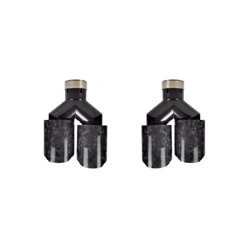 Ornament toba dublu carbon forjat intrare 63mm parte stanga sau dreapta