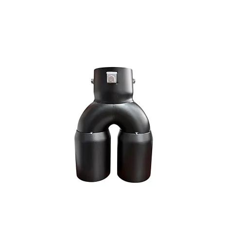 Ornament toba inox dublu universal negru mat diametru 76mm