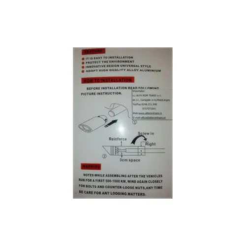 Ornament toba universal inox cromat lucios compatibil multiple modele — imaginea 2