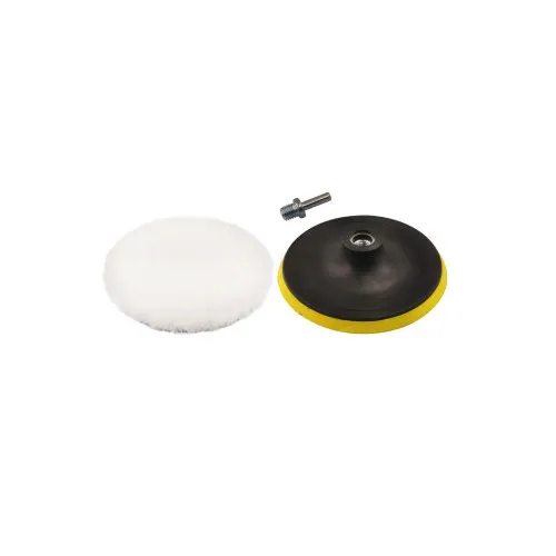 Pad abraziv din blană pentru polishare,cu suport si adaptor diametru 125 mm