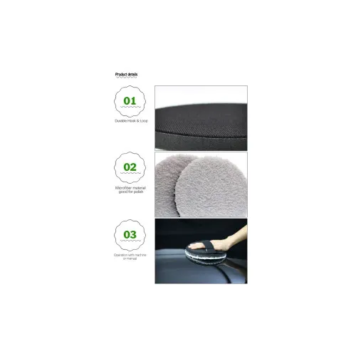 Pad abraziv din microfibra pentru polishare diametru 125 mm — imaginea 3