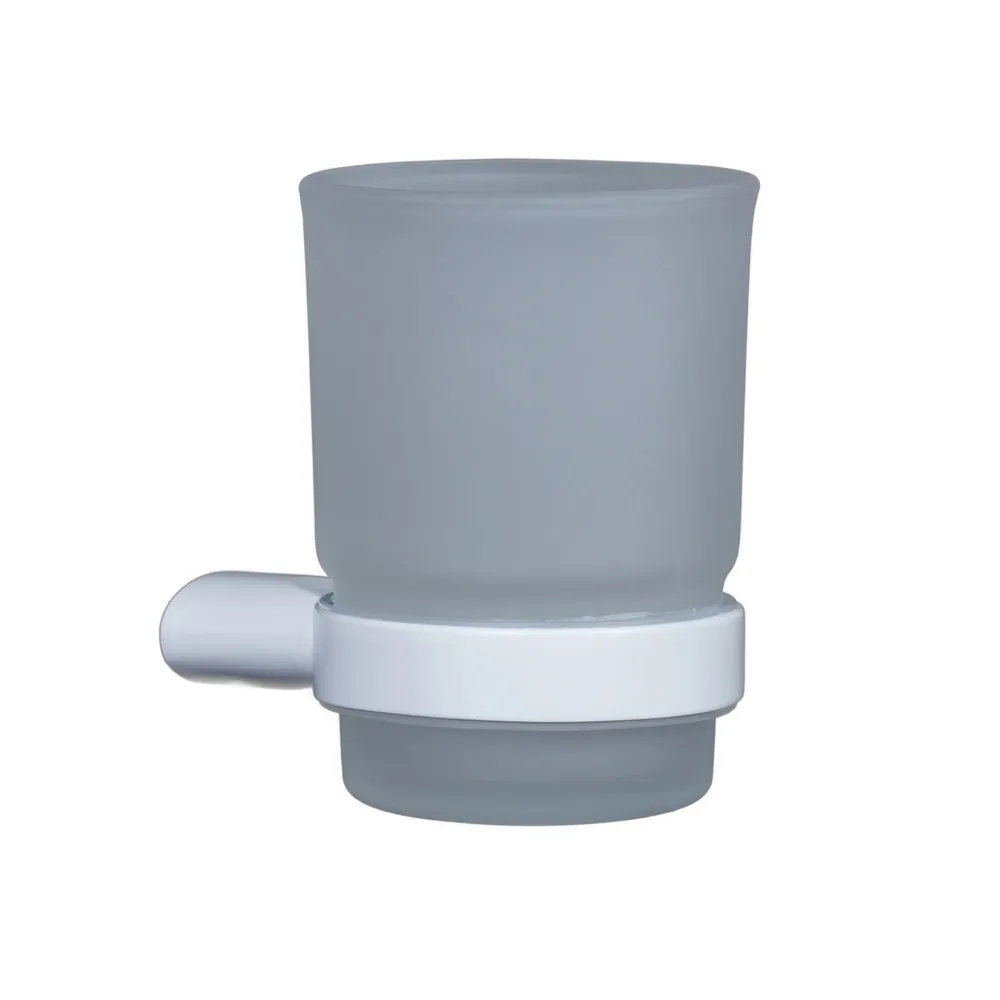 Pahar baie pentru igiena personala, Iobagno Marylin AR1705WH, sticla, 9.5 x 6.8 cm