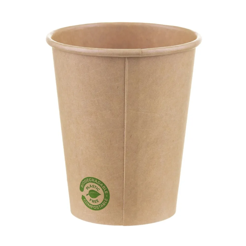 Pahare din carton, Biodeck Kraft, 240 ml, set 25 bucati