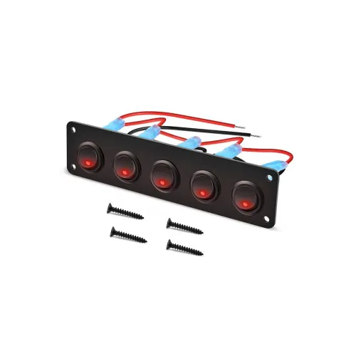 Panou cu 5 intrerupatoare 12V 20A