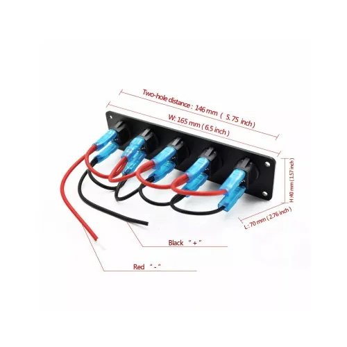 Panou cu 5 intrerupatoare, 12V 20A — imaginea 3