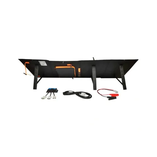 Panou solar fotovoltaic monocristalin pliabil tip valiza 100W cu regulator 15A cablu si conectori MC4 — imaginea 3