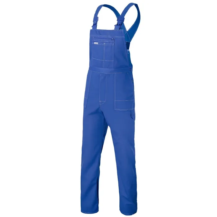 Pantaloni cu pieptar, tercot, albastru, marimea 54