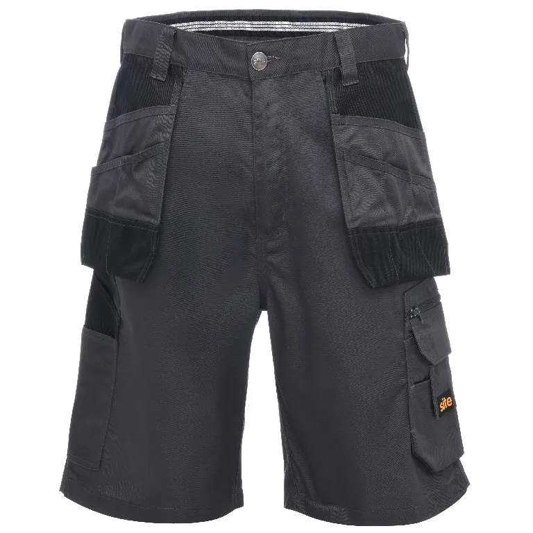 Pantaloni de lucru scurti Site, W38, marime 48, gri/negru