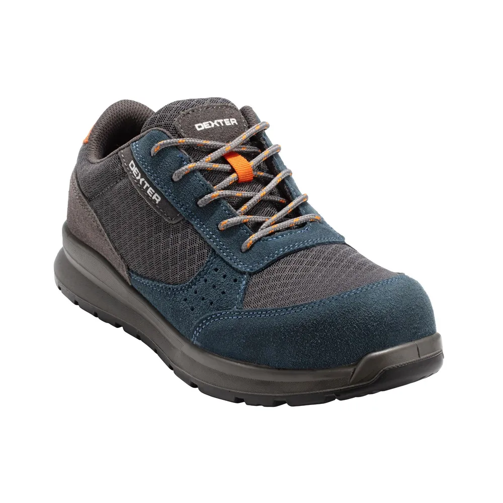 Pantofi protectie Dexter, clasa S1 P, bombeu compozit, marimea 41, albastru/negru/gri