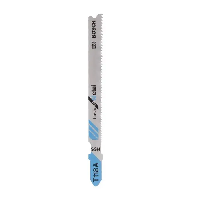 Panza fierastrau vertical, pentru metal, Bosch Basic for Metal, T 118 A, set 2 bucati