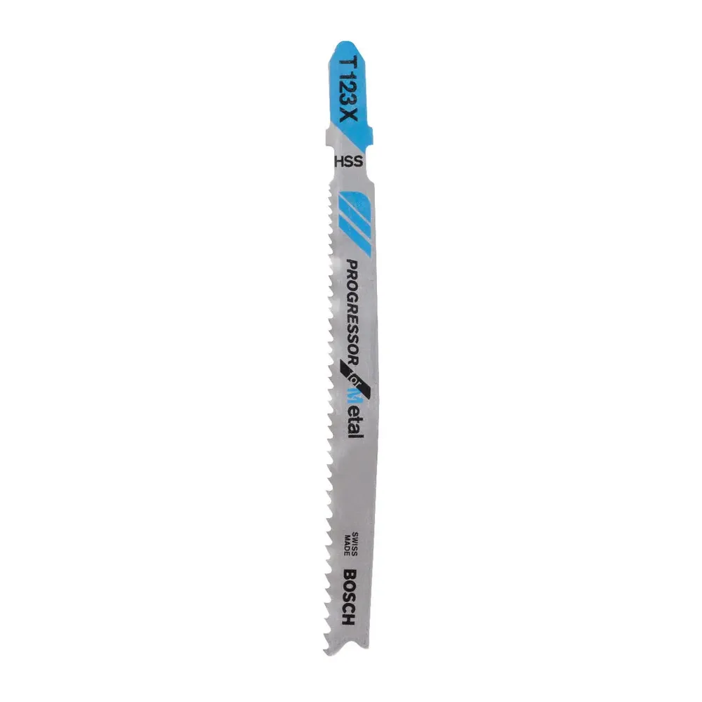 Panza fierastrau vertical, pentru metal, Bosch Progressor for Metal, T 123 X, set 5 bucati