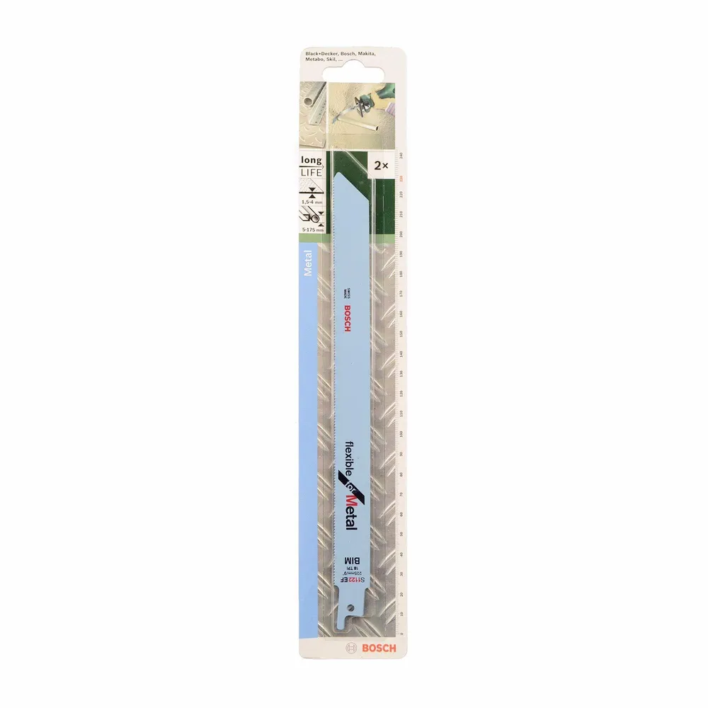 Panze fierastrau sabie, Bosch, pentru otel si inox, taiere max 175 mm (set 2 buc)