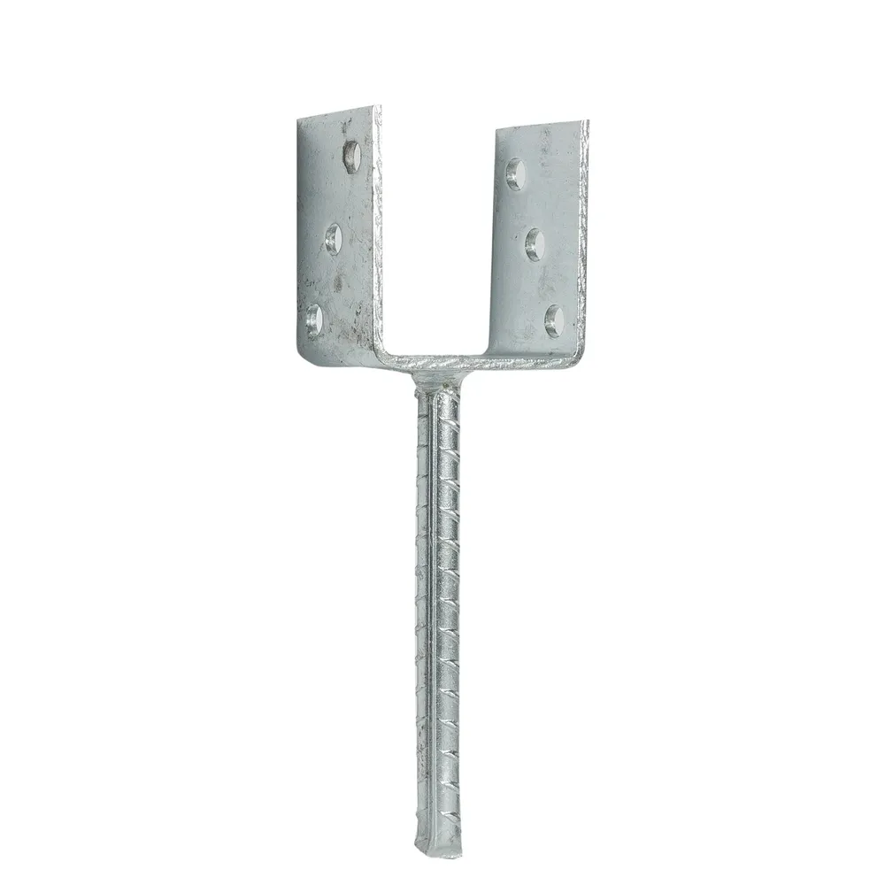Papuc reazem din tabla de otel zincat cu tija, 71x50x80mm
