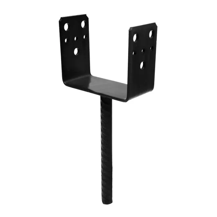 Papuc reazem, tabla de otel zincat, negru, 151x60x125mm