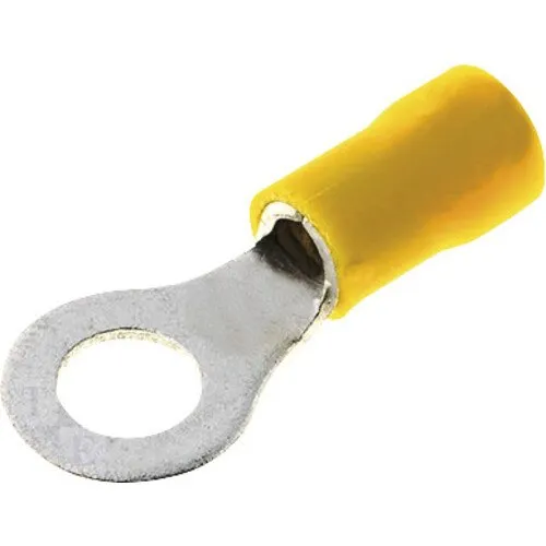 Papuci izolati Starke 6, 0 mm² cu inel M4, 50 bucati, culoare galbena