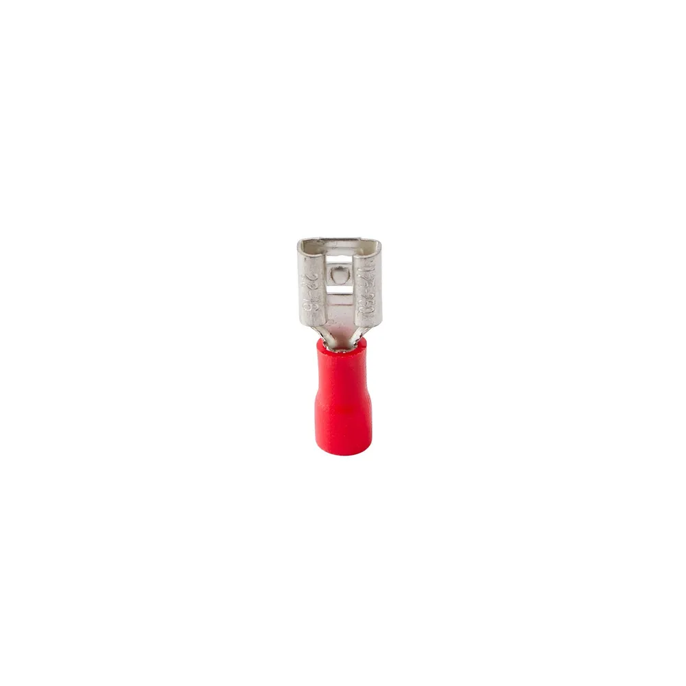 Papuci metalici, tip mama, 0.5 - 1.5 mm², rosu (set 50 buc)