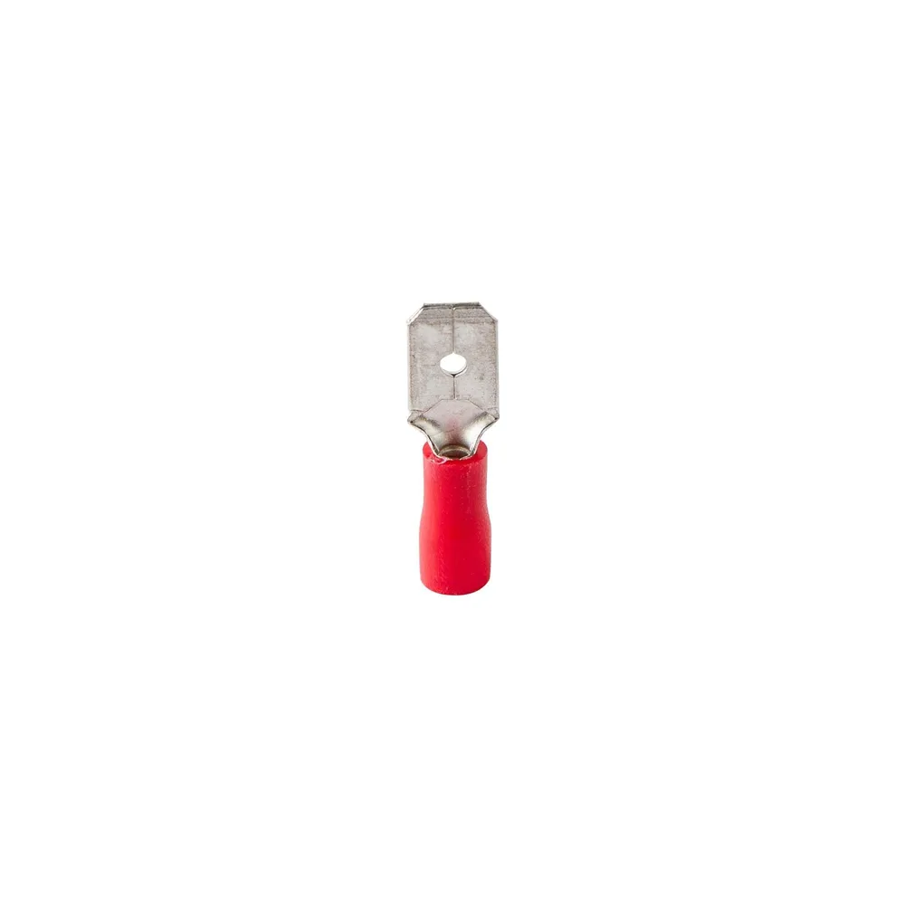 Papuci metalici, tip tata, 0.5 - 1.5 mm², rosu (set 50 buc)