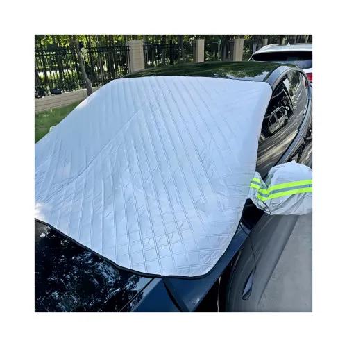 Parasolar exterior auto iarna vara cu protectie oglinzi laterale reflectorizante 170 x 143 cm — imaginea 2
